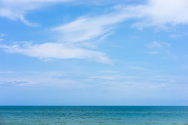 istock Sea, Clound, Blue sky and Horizon from the sand beach. 1175170447