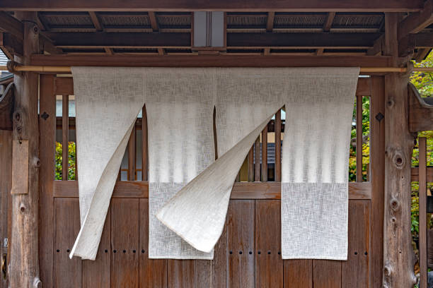 Traditional Japanese fabric curtain