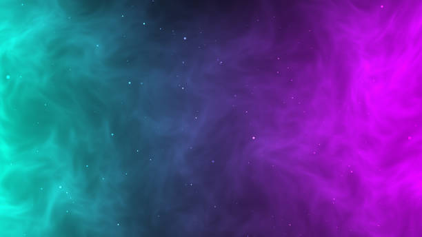 istock Green and pink smoke dynamic abstract background texture with brightness of star galaxy 1175182369