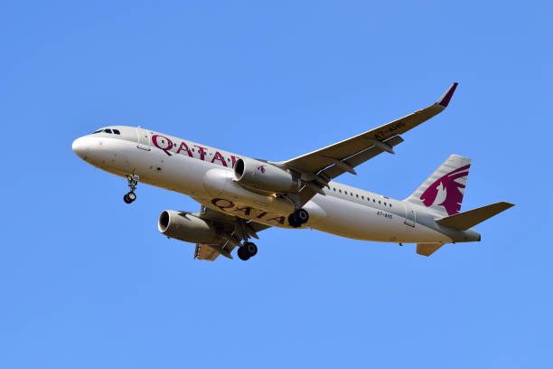 卡塔爾航空公司空客a320 - qatar airways 個照片及圖片檔