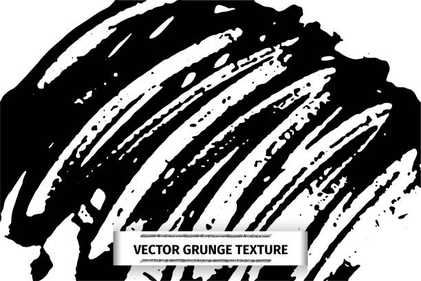 grunge wektor tekstury rozlanego sosu lub rozmazany czarny farby - water surface surface level emotional stress drop stock illustrations