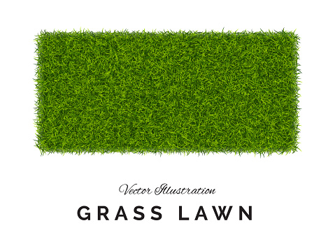 istock Fake Green Grass or Astroturf Square Background Isolated 1175185976