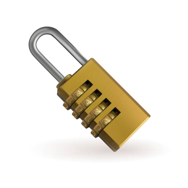 ホワイトに隔離された数字2017との組み合わせロック - combination lock variation lock safe点のイラスト素材／クリップアート素材／マンガ素材／アイコン素材