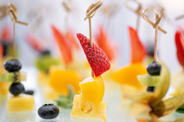 Skewers of healthy fruit