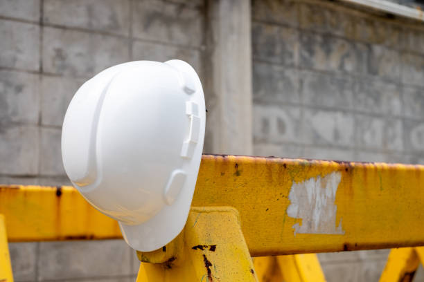 istock Hard safety helmet hat for safety project ,PPE for work safe 1175187609