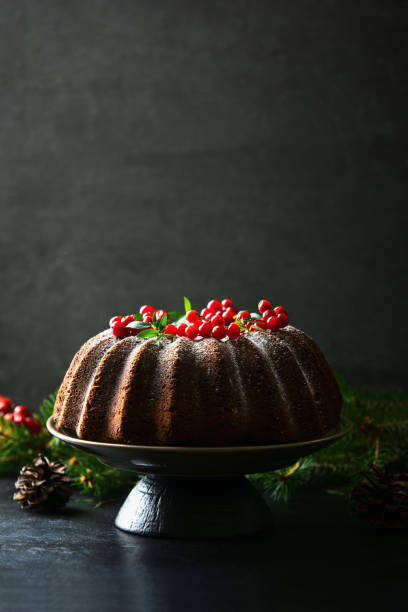 istock Christmas home baked chocolate bundt cake 1175188756