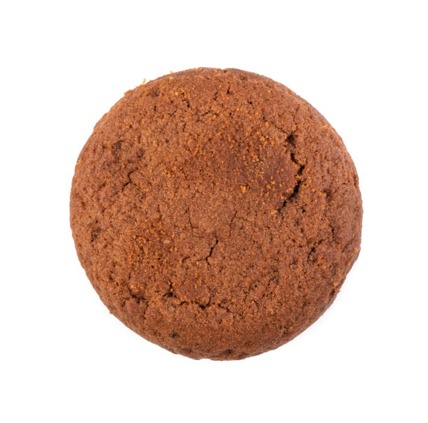 istock Soft Round Chocolate Butter Cookie Isolated Top View 1175190615