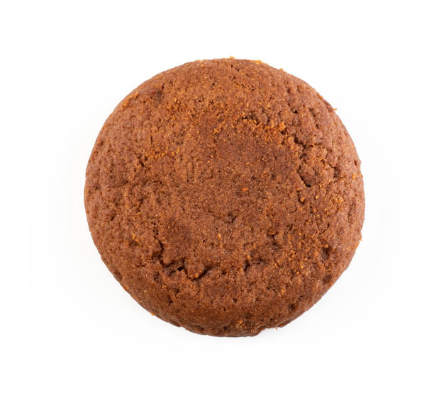 istock Soft Round Chocolate Butter Cookie Isolated Top View 1175190671