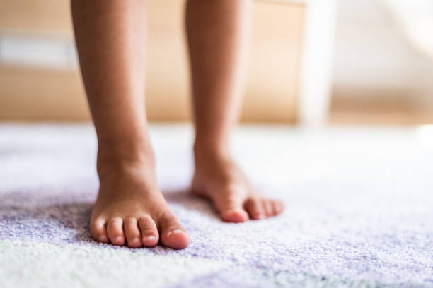 istock Close-up of the small barefoot 1175197065