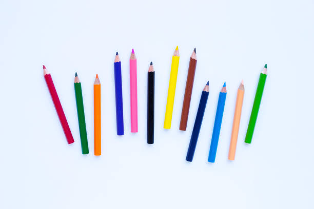 istock Colorful pencils isolated on white. 1175199139