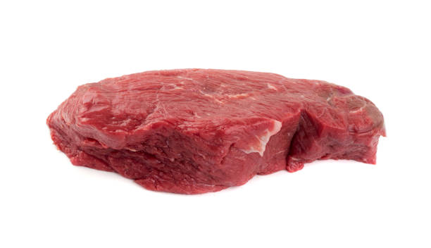 istock Fresh raw beef steak isolated on white background 1175205675