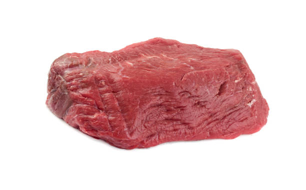 istock Fresh raw beef steak isolated on white background 1175205686