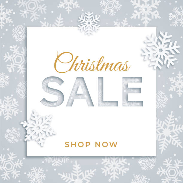 świąteczny projekt wyprzedaży reklamowej, banerów, ulotek i ulotek. - christmas shopping sale banner stock illustrations