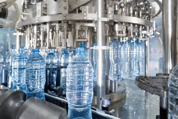 istock Automated line for the production of drinking water 1175210548