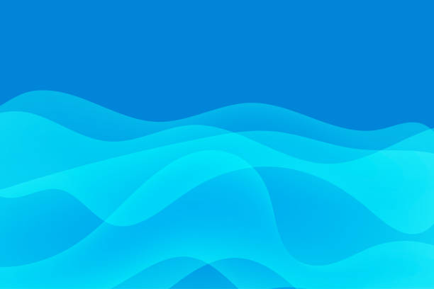 фоновая прозрачная текучесть - fluidity liquid blue wave stock illustrations