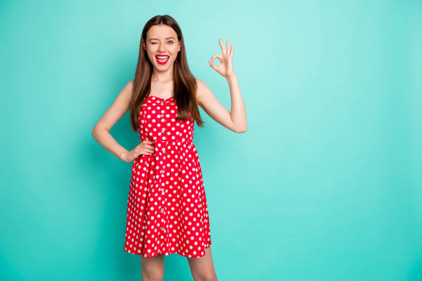 istock Portrait of her she nice-looking attractive lovely perfect cheerful cheery glad content straight-haired girl showing ok-sign ad advert isolated over green blue turquoise bright vivid shine background 1175213607