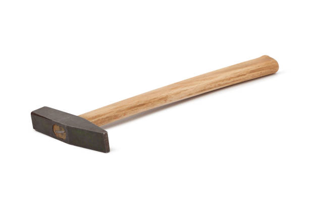 istock Metal Hammer with Wooden Handle isolated on white background 1175213669