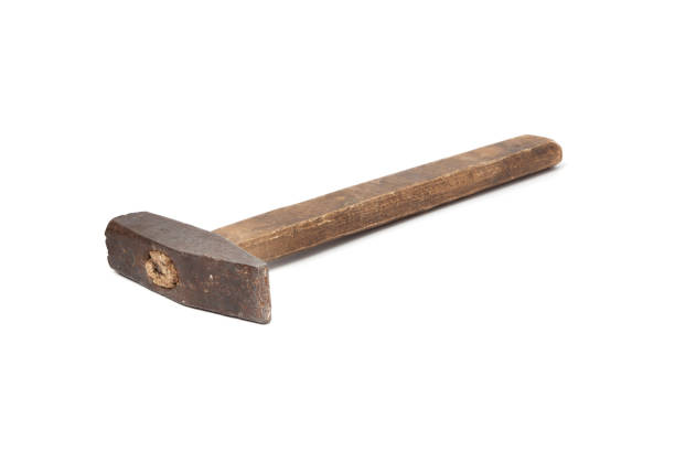istock Metal Hammer with Wooden Handle isolated on white 1175213692