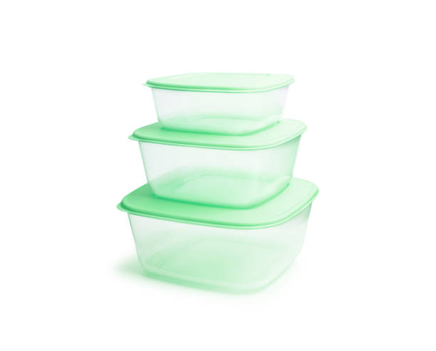 istock Plastic food storage containers isolated on white background 1175213760