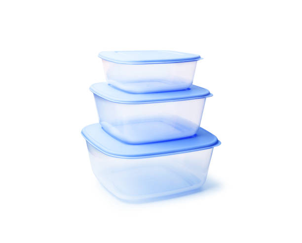 istock Plastic food storage containers isolated on white background 1175213776