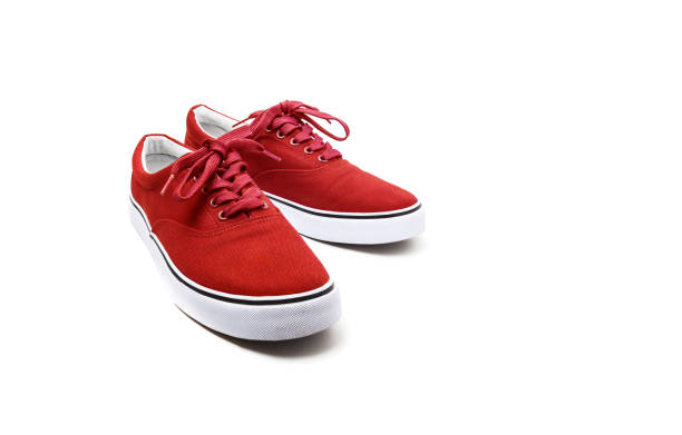 istock A pair of Red canvas shoes isolated on white 1175213837