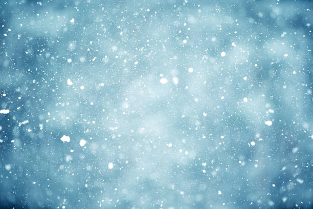 istock Winter scene - snowfall on the blurred forest background 1175216357
