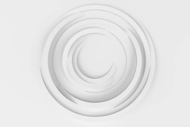 istock Abstract background with the image of a random rotating thin rings. 3D illustration 1175224695