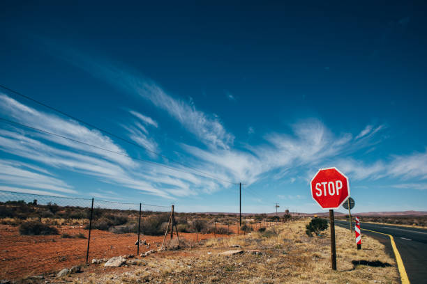 istock Stop sign in the desert 1175227991