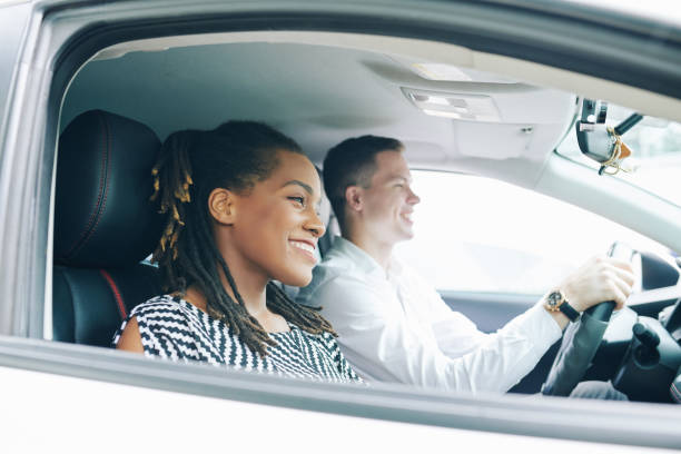 istock Happy couple in the car 1175229045