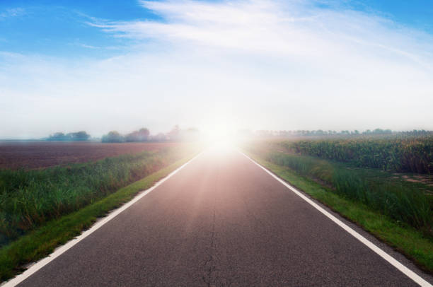 Empty road and Light at the End