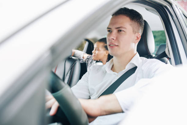 istock Man working in a taxi 1175229113