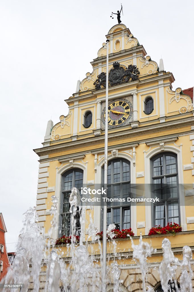 Ingolstadt town hall and fountain in Ingolstadt 2019 Stock Photo
