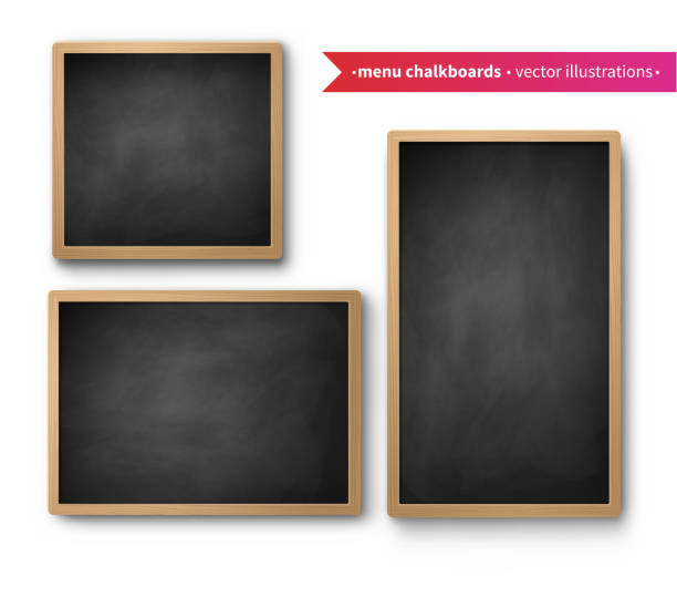Vector set of isolated menu boards Vector set of isolated square and vertical menu boards with shadow on white background. pub illustrations stock illustrations