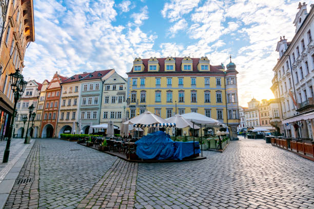 istock Old town streets ar sunrise, Prague, Czech Republic 1175238362