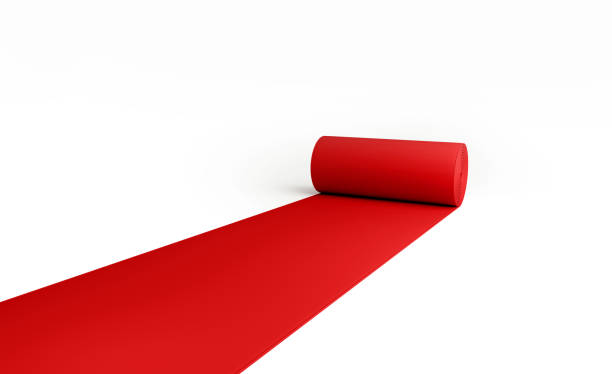 Red Carpet on White Background Red carpet on white background. Horizontal composition with clipping path and copy space. Great use for red carpet related concepts. red carpet event photos stock pictures, royalty-free photos & images