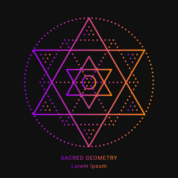 ilustrações de stock, clip art, desenhos animados e ícones de sacred geometry sign - fractal pattern mandala art