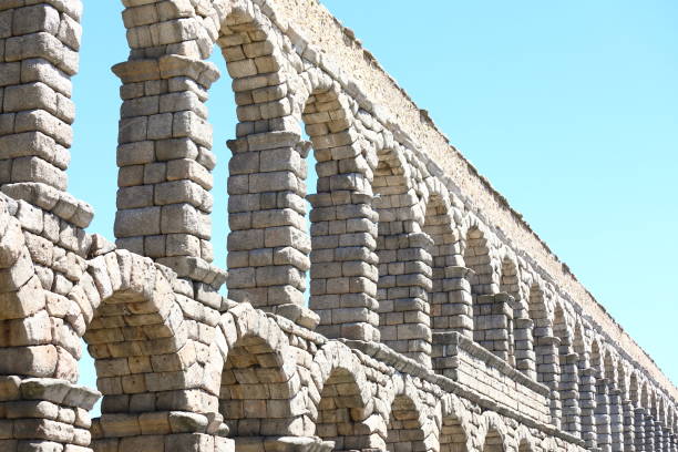 Aqueduct historical architecture Roman ruin Segovia Spain