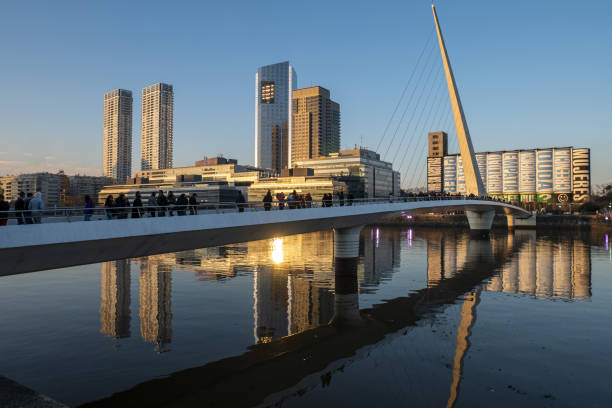 Puerto Madero is one of the newest and most exclusive neighborhoods in the city of Buenos Aires. It has a very pleasant environment to walk and eat on the terraces of its bars and restaurants.
