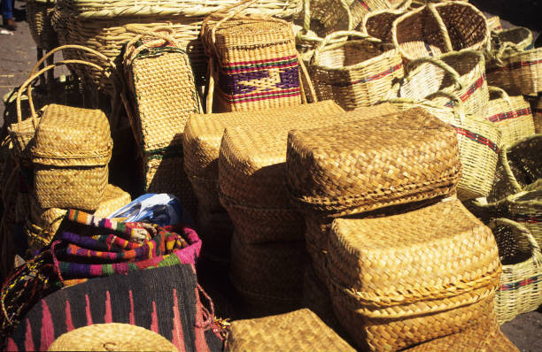 istock Baskets on the market 1175242269