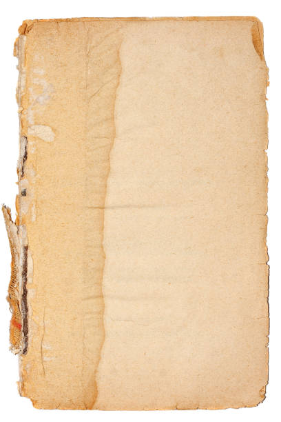 istock Vintage paper book part on white 1175244144