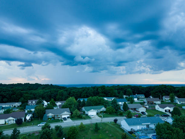 istock Incredible clouds aerial drone 1175245033