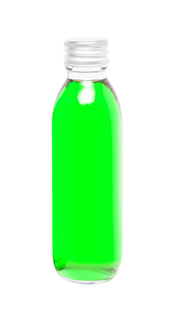 istock Green liquid in glass bottle 1175245943