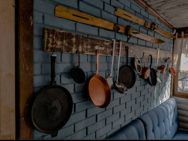 Cooking Pan, Kitchen, Wall - Building Feature, Pan Rack