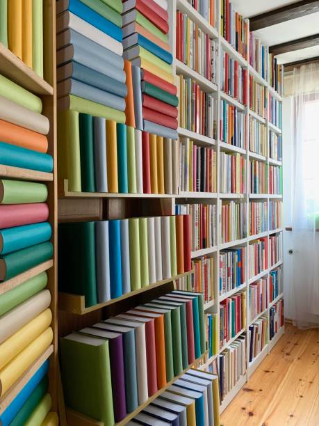 istock Book shelves including generic and real books 1175247209