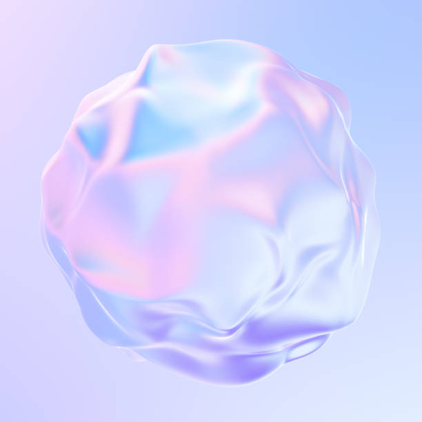istock Holographic liquid metal abstract 3D fluid shape for your trendy design 1175248750