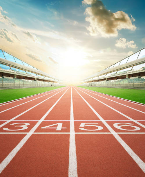 istock View of the infinity empty athlete running track 1175254542