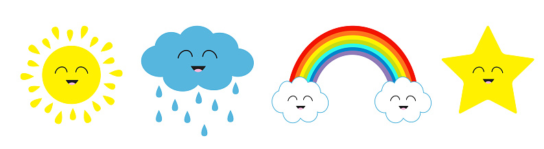 Ilustración de Lindo Sol Kawaii De Dibujos Animados Nube Con Lluvia Estrella Icono Del Arco Iris Línea De Conjunto Emoción De La Cara Sonriente Colección De Charcter De Bebé Ilustración Divertida Aislado Ilustración de Lindo Sol Kawaii De Dibujos Animados Nube Con Lluvia Estrella Icono Del Arco Iris Línea De Conjunto Emoción De La Cara Sonriente Colección De Charcter De Bebé Ilustración Divertida Aislado
