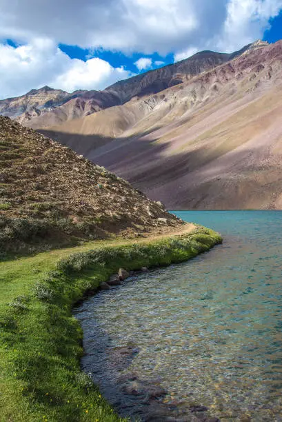 Photo of Pristine Water of Chandrataal lake in Spiti Valley, Himachal Pradesh,India,Asia