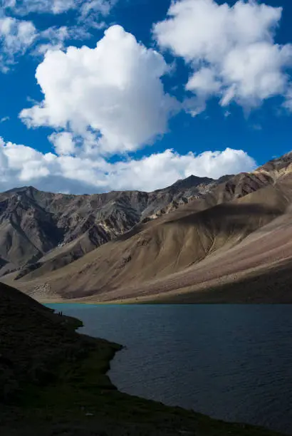 Photo of Sunny day at Chandrataal lake in Spiti Valley, Himachal Pradesh,India,Asia