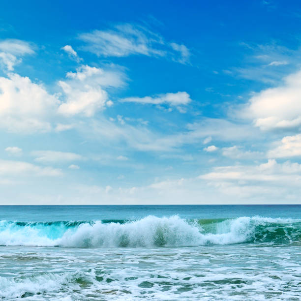 istock Beautiful seascape and blue sky. Sand beach. 1175260672